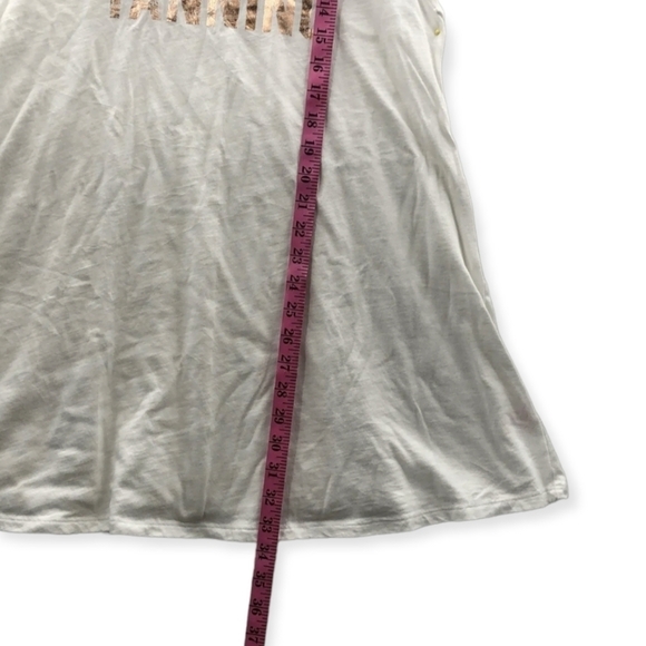 Victorias Secret Womens White Regular Fit Sleeveless Racerback Tank Top Size M - Picture 3 of 5